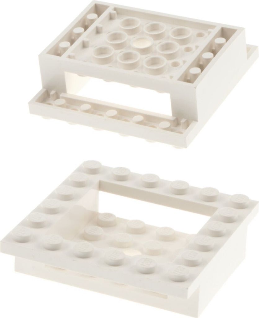2x Lego Bau Platte 6x6x1 weiß Doppel Rahmen Cockpit Basis Produktbild 