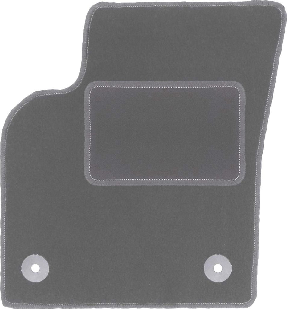 Fahrerfußmatte Velours graphit passend für Volvo C30 (2006-2012, Schrägheck) – mit Befestigungen – passgenau