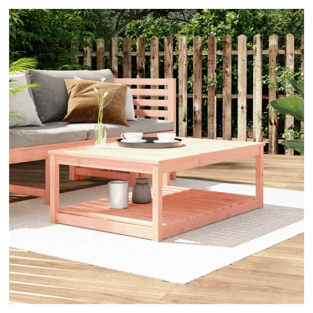Gartentisch aus massivem Douglasienholz 121 x 82,5 x 45 cm, 19,6 kg