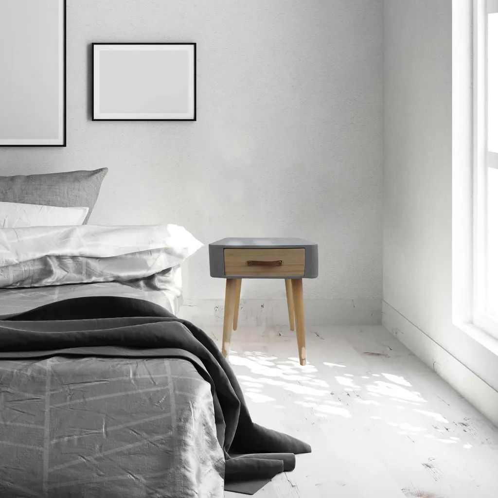 Table de chevet 48 cm avec rangement pour optimiser l'espace du lit - 4