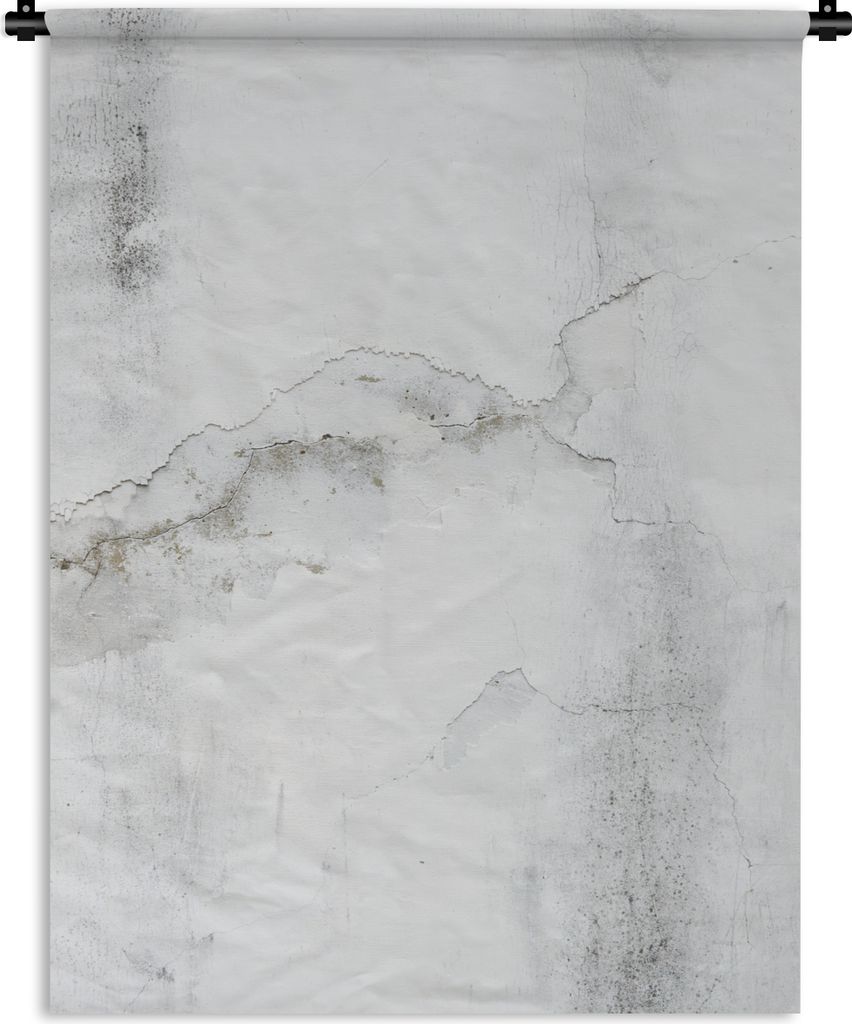 MuchoWow Wandteppich Wandbehang Beton - Grau - Weiß 60x80 cm Tapisserie Dekoration Wandtuch - Decke - Wandtücher - Wohne