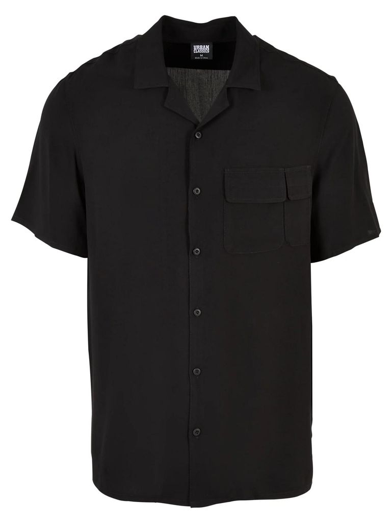 Urban Classics - "Camp" Hemd für Herren TN560 (S) (Schwarz)