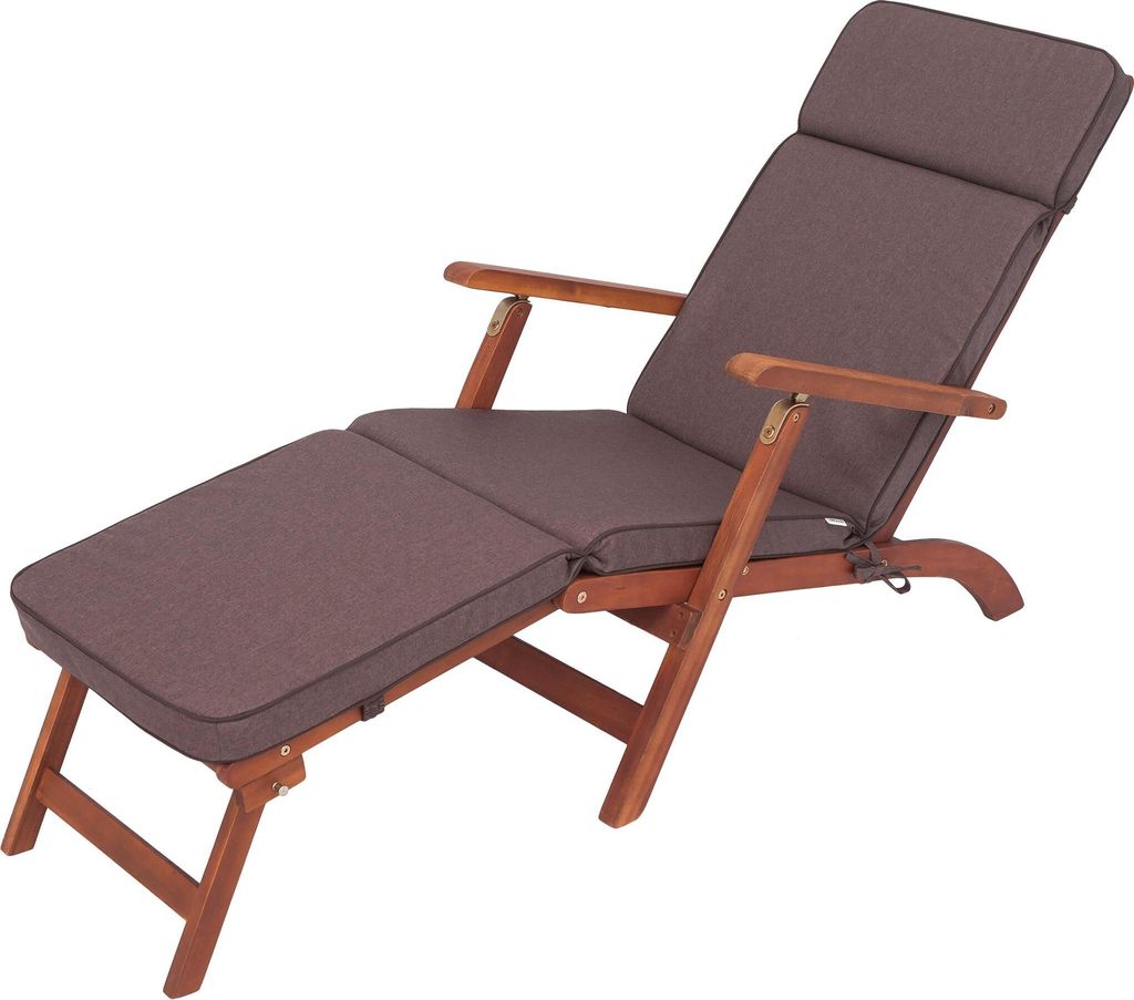 Gartenliege-Auflage "IRIS" - 180x47cm - UV-beständig, mit Befestigung, für Sonnenliege & Strandliege | Pillowprim