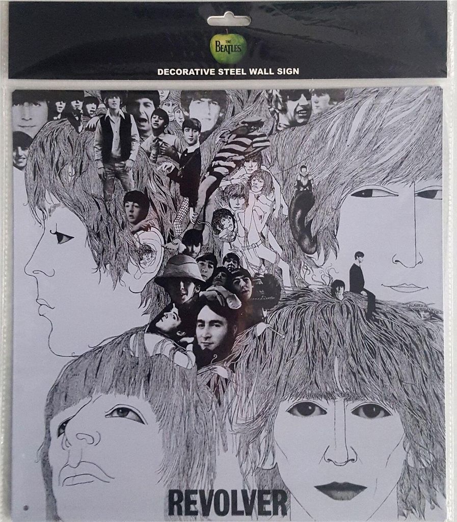 The Beatles - Schild "Revolver", Stahl RO9223 (Einheitsgröße) (Weiß/Schwarz)
