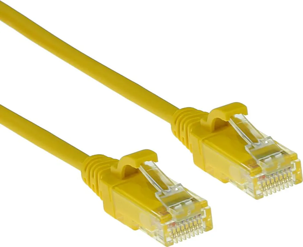Câble Patch CAT6 Slimline LSZH Jaune 5m : Ultra Flexible et Sécurisé