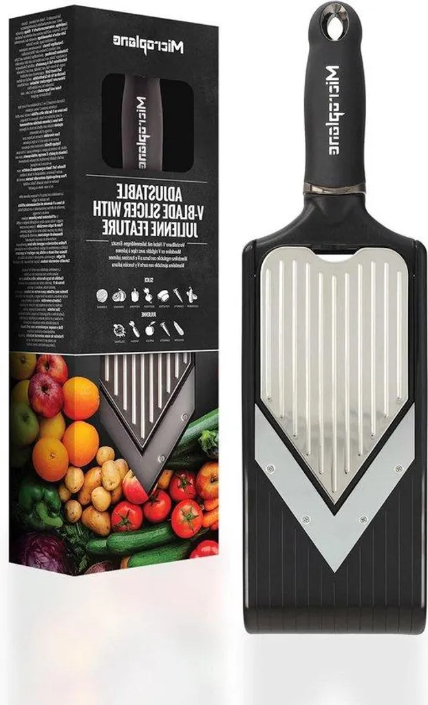 Coupe-légumes à lame en V réglable avec fonction julienne précise