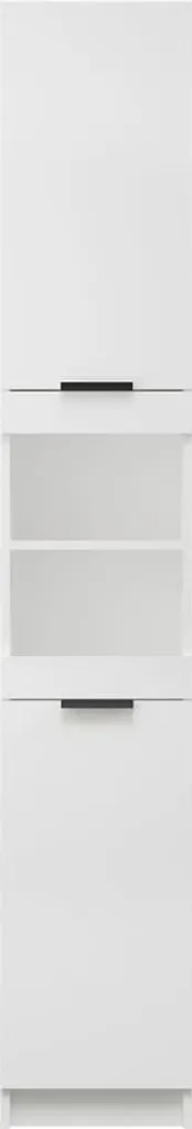 Maison Exclusive Mobile Bagno Alto Bianco 32x34x188,5 cm | Salvaspazio Casa - 7