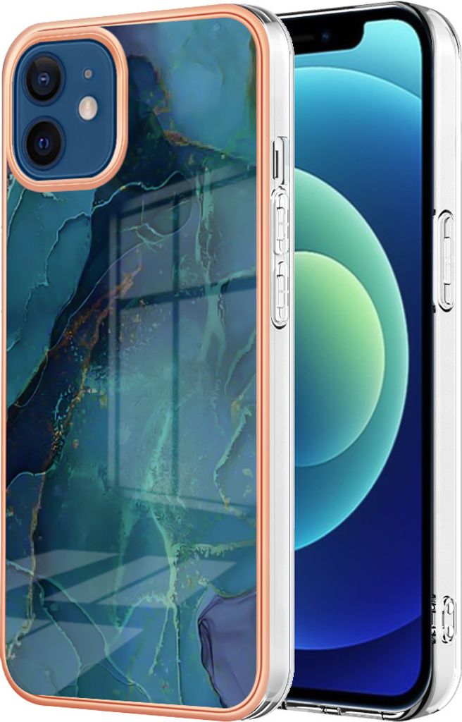 iPhone 12 / 12 Pro Hülle, Muster Dünn TPU Silikon Stoßdämpfer Bumper Schutzhülle für iPhone 12 / iPhone 12 Pro Grün