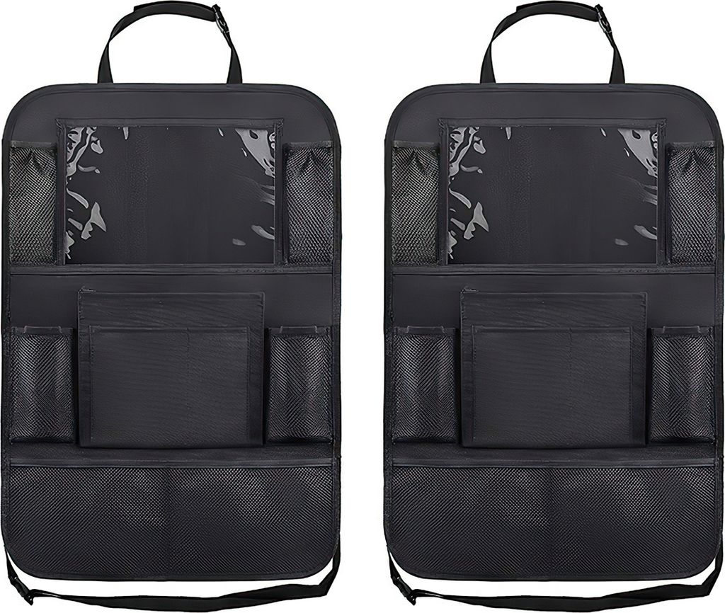 Autositz Organisator, Rücksitzschutz mit Tablet Fach, wasserdichte Schutzhülle für Kinderrücksitz, Autositz Organisator im Multi Pocket Design