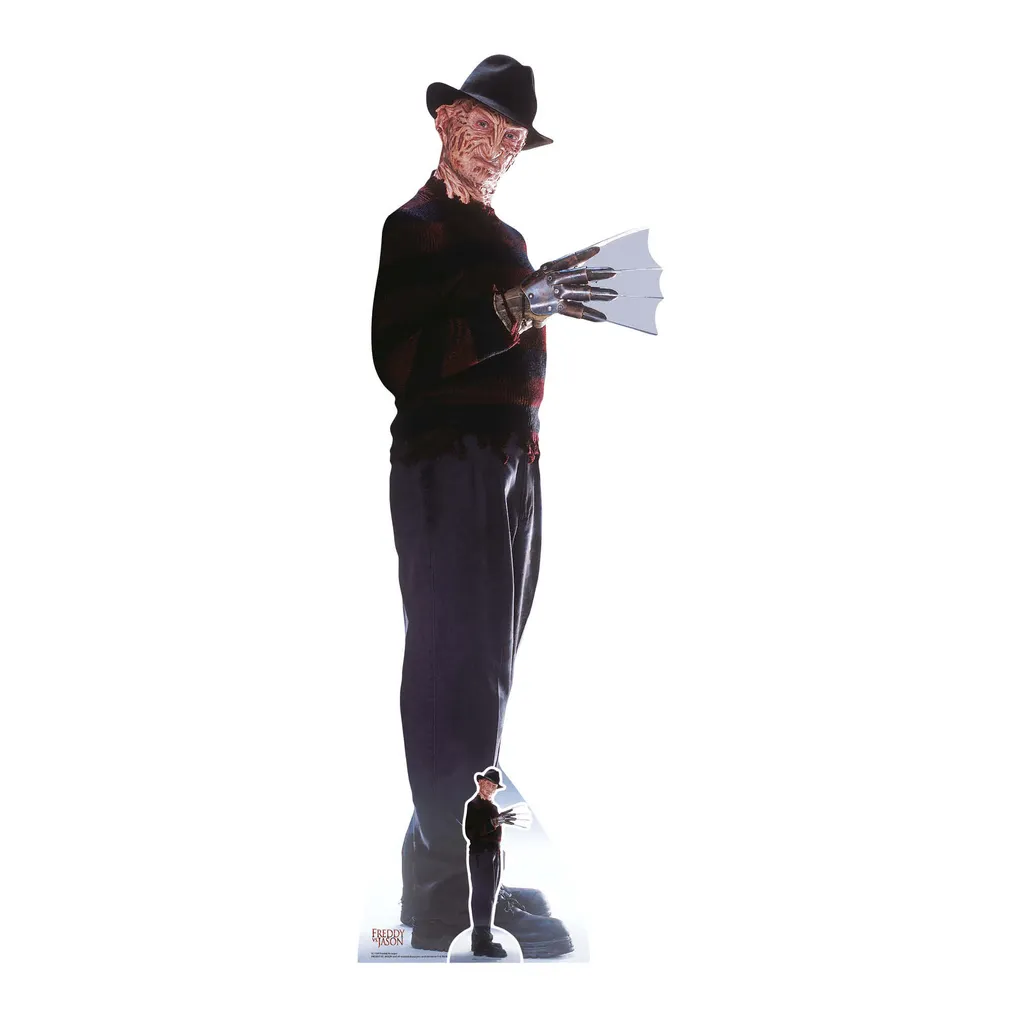 Freddy Krueger Présentoir Carton 183cm : Accessoire Photo Halloween