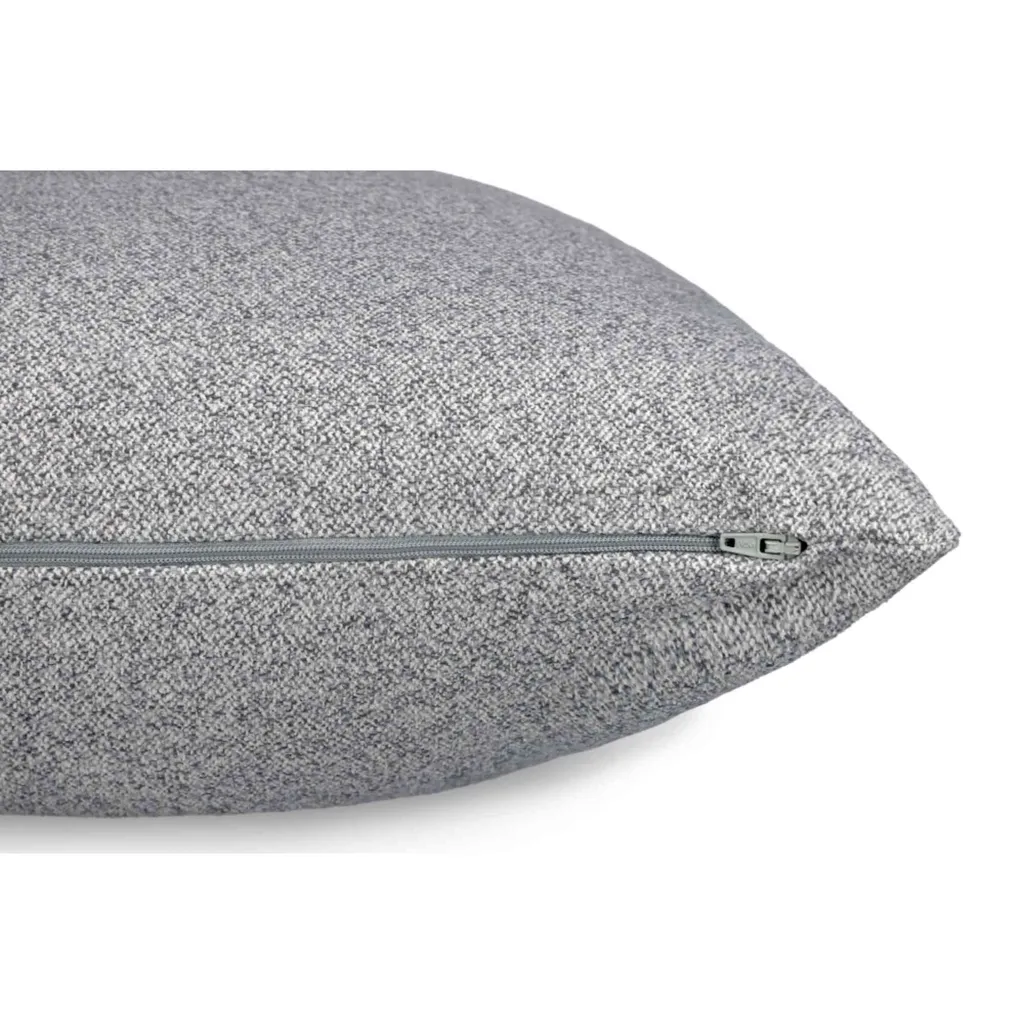 Lot de 2 Housses de Coussin Esprit FUN-2 Gris Anthracite Texture Premium