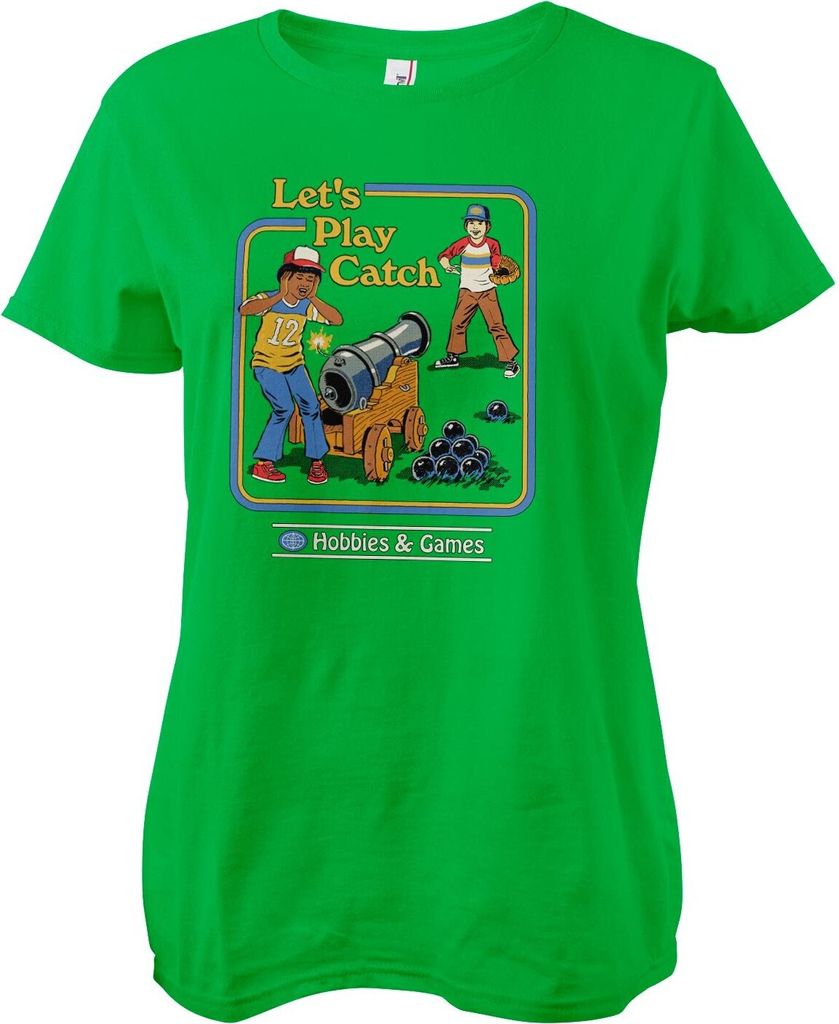 Let's Play Catch Girly Tee - XX-Large - Green