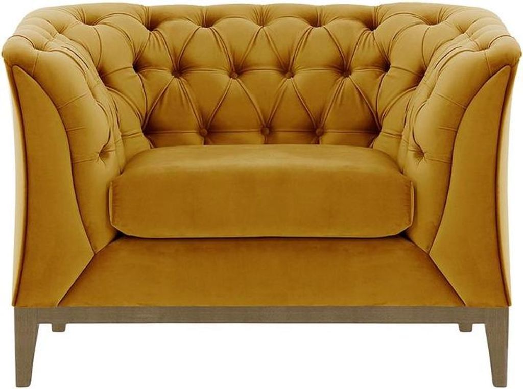Sessel Chesterfield Modern Wood aus medizinischem Schaumstoff-Velluto 8-wax black