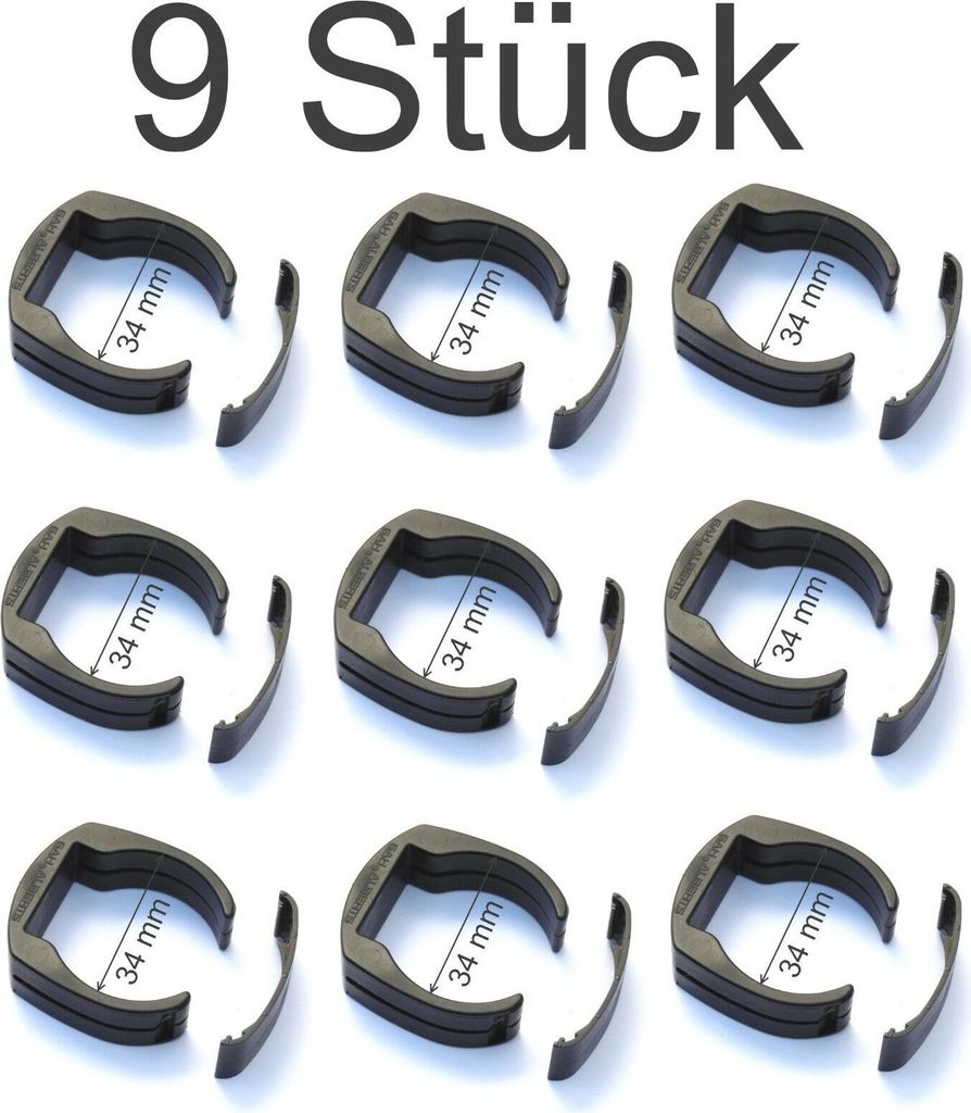 9 x Befestigung Halte Clip Zaun Pfosten Gartenzaun Produktbild 