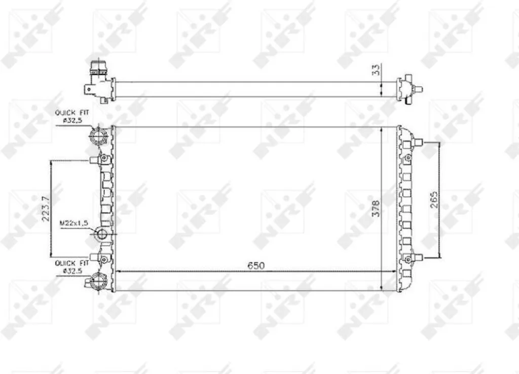 Radiateur Moteur pour VW New Beetle - Idéal pour Révision et Entretien