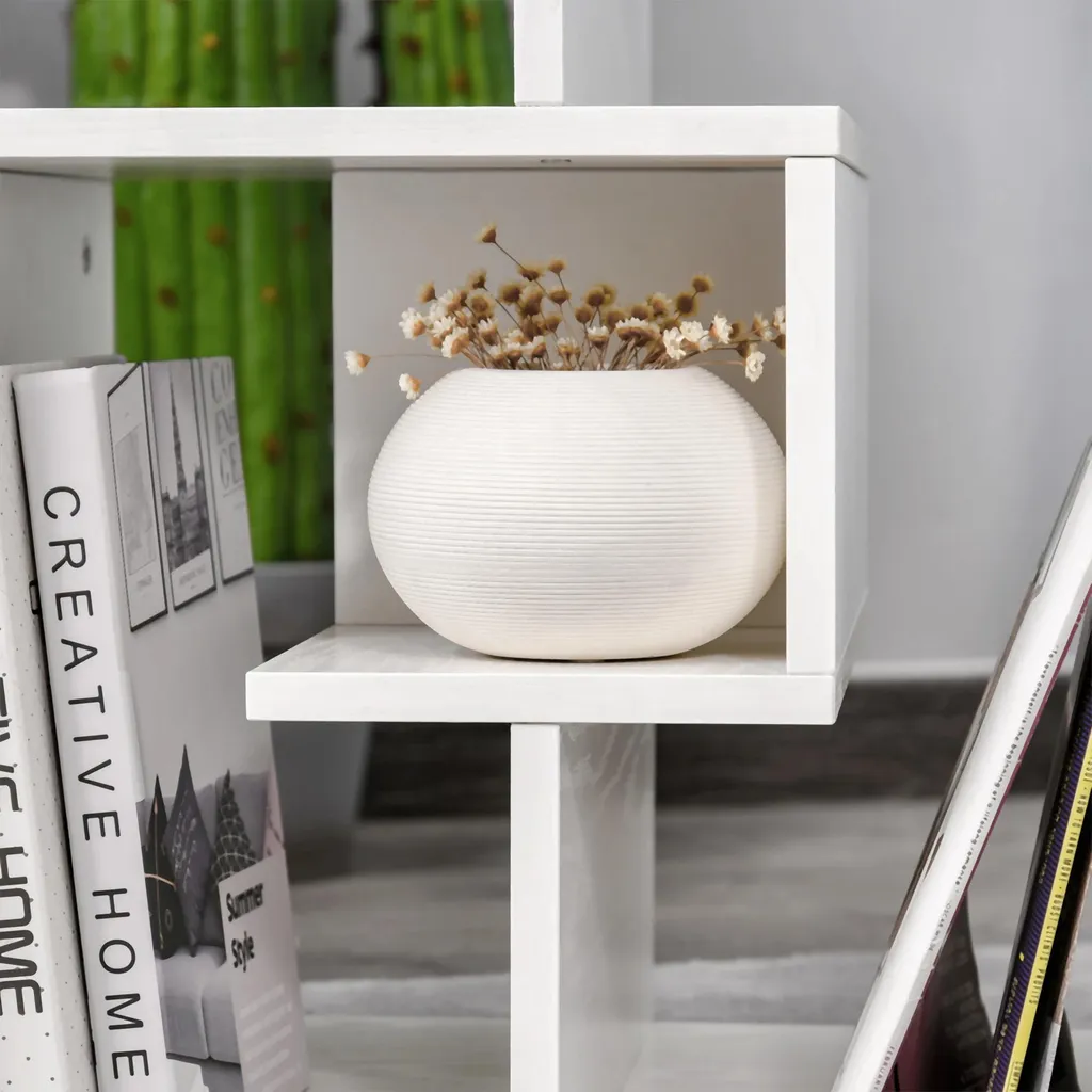 Table basse pour plateau télé - Meuble de salon blanc gain de place - 9
