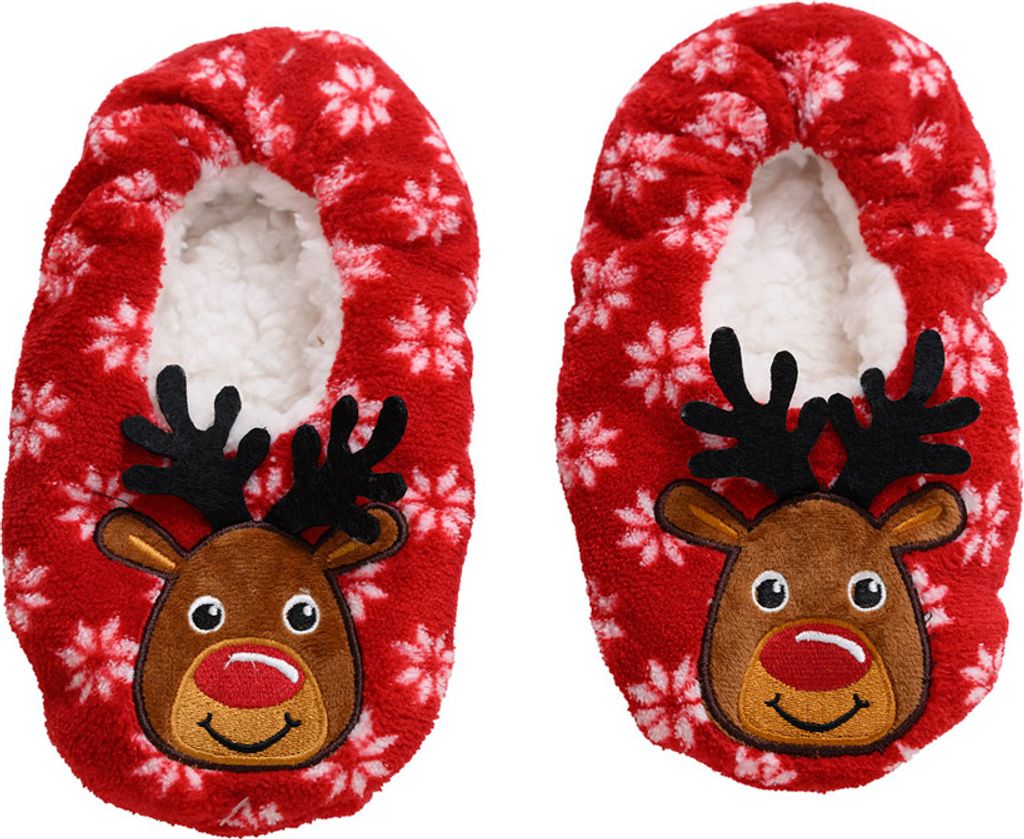 Kinderhausschuhe CHRISTMAS KIDS, rot - verschiedene Größen Größe: 23 - 26