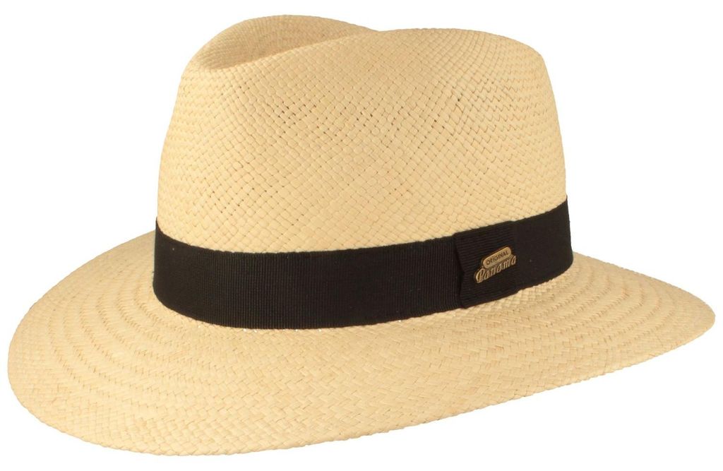 Eleganter original Panama Hut UV-Schutz 50+ von Hut-Breiter in beige