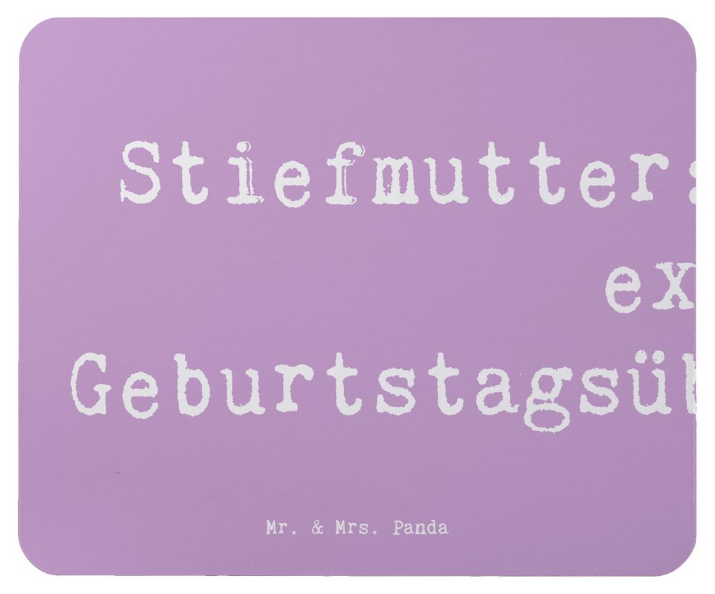 Mr. & Mrs. Panda Mauspad Spruch Stiefmutter Überraschungen - Lavendeltraum - Geschenk, Jubiläen, Stiefkind, Besonderes, mousematte, Mouse Pad, he...