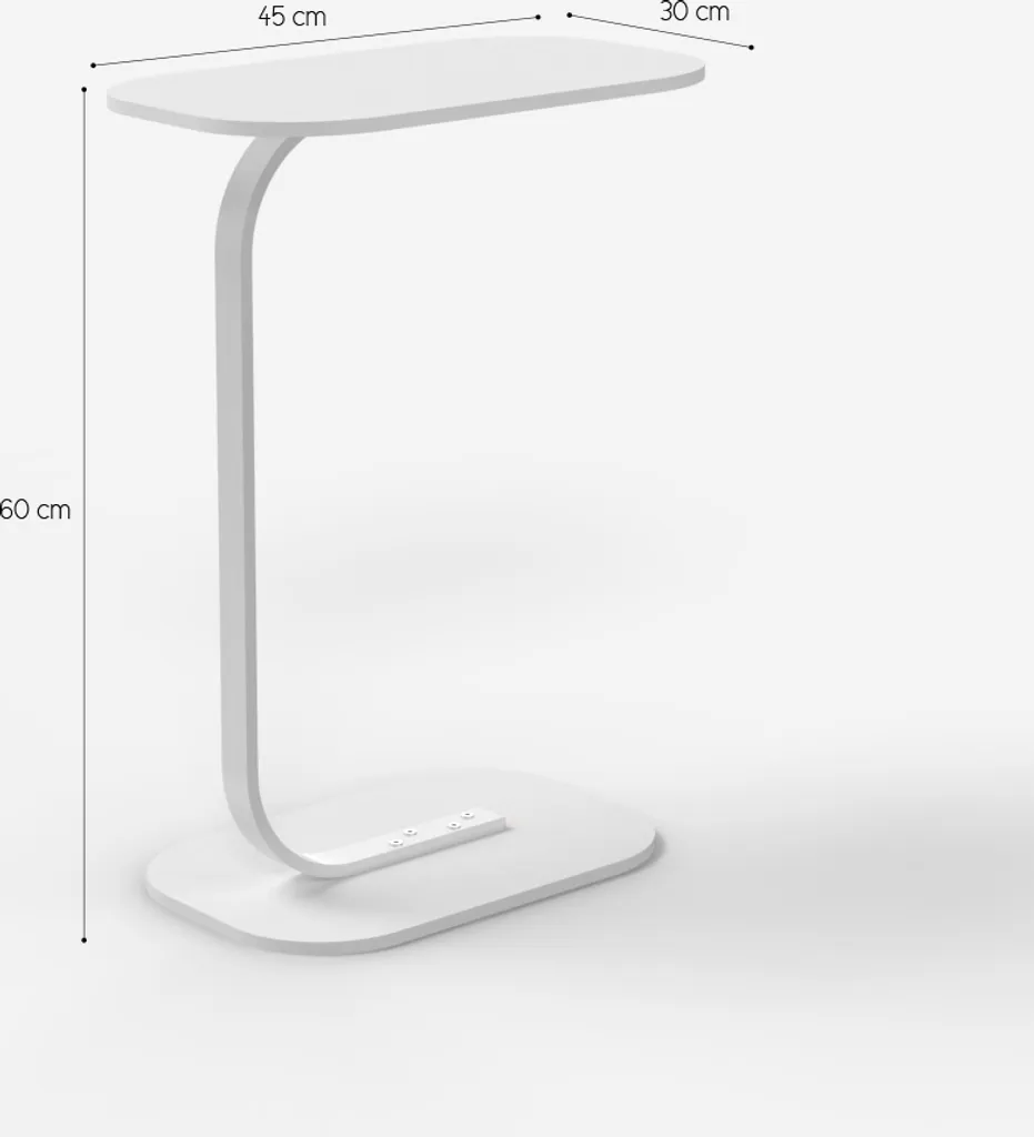 Table d'appoint salon Kavet noir et blanc - Finition laquée chic - 7