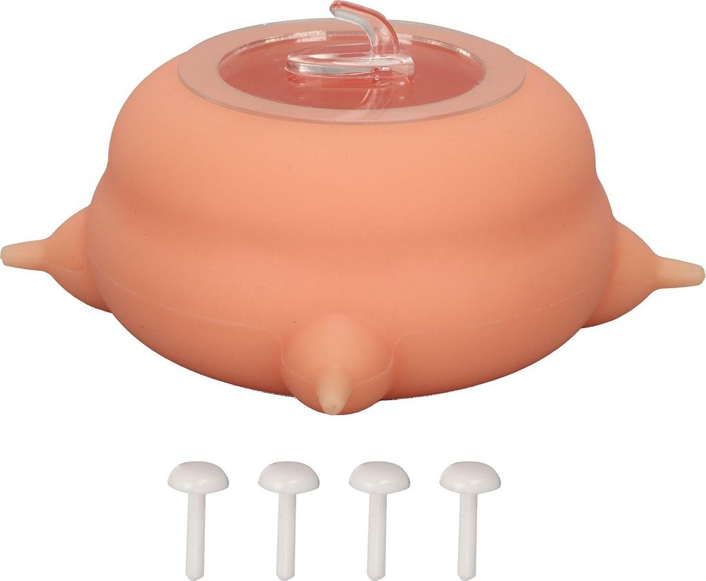 Welpenmilch Feeder Bowl 200 ml Simulation Pflegestation Nippel mit Saugnäpfeln für mehrere Welpen rosa