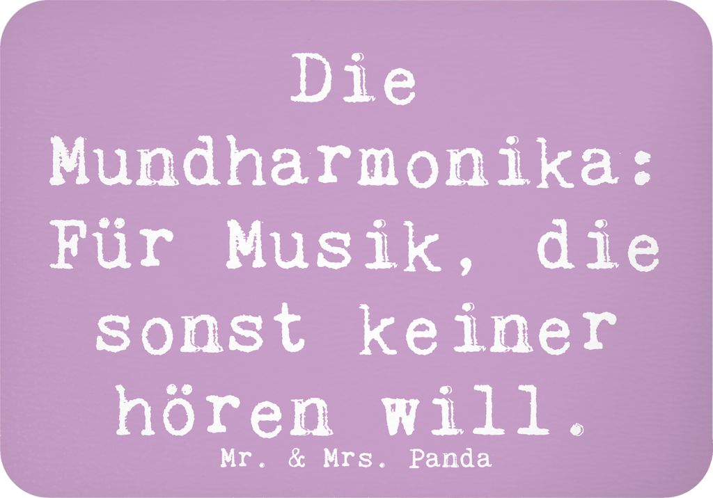 Mr. & Mrs. Panda magnet Spruch Musik Mundharmonika - Lavendeltraum - Geschenk, Blasinstrument, Musiker, zettelhalter, whiteboardmagnet, Lernen, Not...