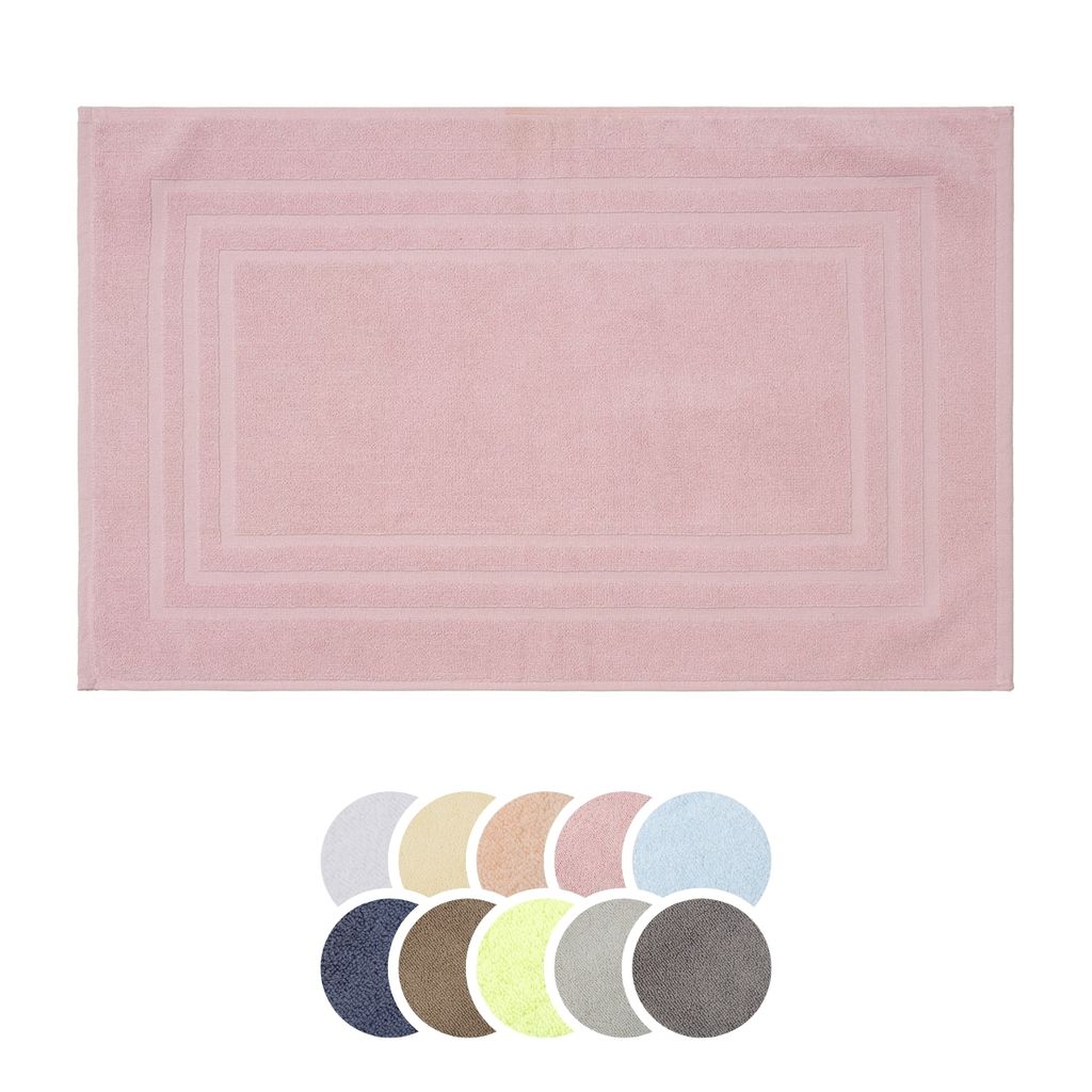 liebling Badvorleger 100% Baumwolle Zero Twist, Serie Lille, 800 gr. / m², 50 x 80 cm, 60 Grad waschbar, ultra weich, saugstark, altrosa