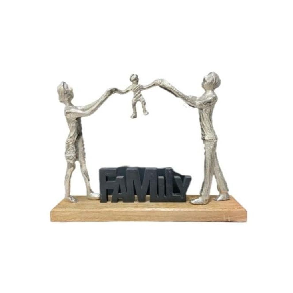 Familie auf Platte - ca. 35 x 7,5 x 27 cm