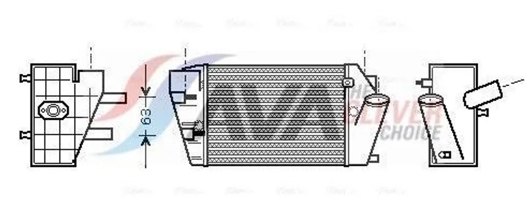 Refroidisseur d'air AVA AIA4187 - Intercooler pour Audi A4 Avant B7 8ED