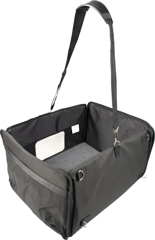 Siège auto pour chien Duvo+ noir panier 2-en-1 avec fixation de sécurité