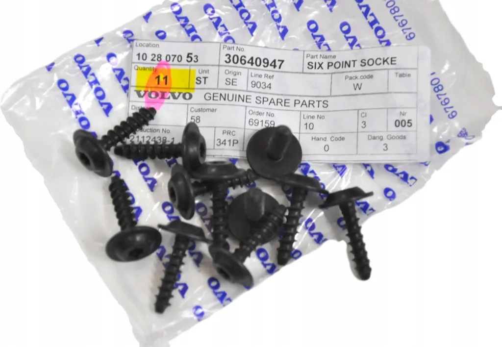 Vite Montaggio Faro Originale Volvo XC90 S90 V90 II - Socket Screw