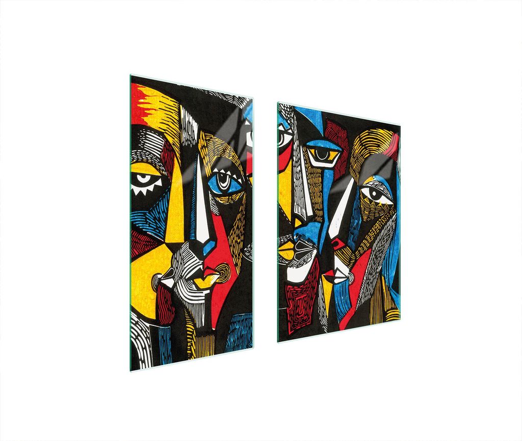 Glasschutzplatte 75X52 Pop Art.