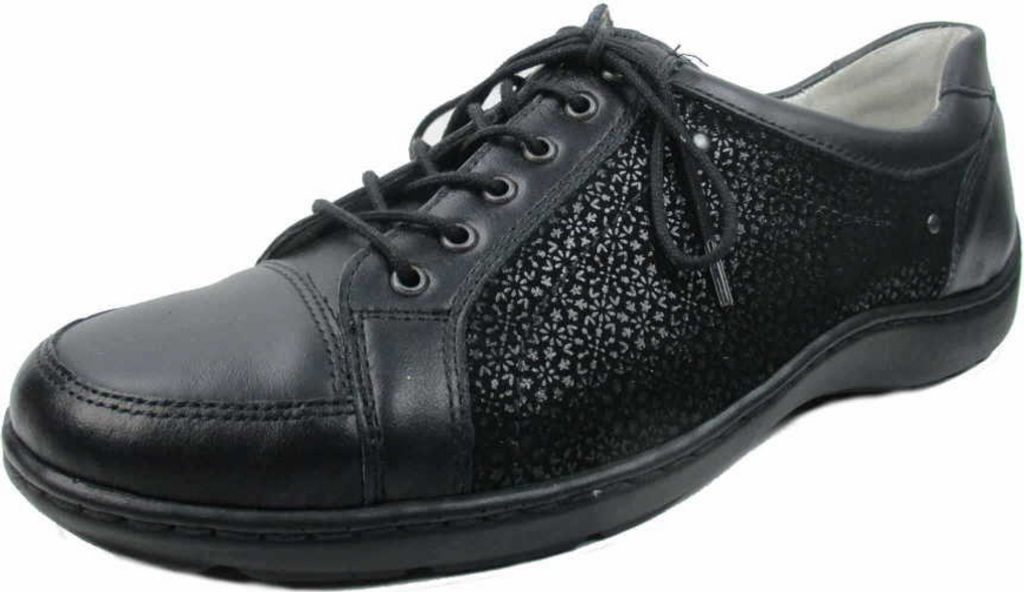 Waldläufer Komfort Schnürschuhe Henni Damen 343933353937 Schwarz 37 EU