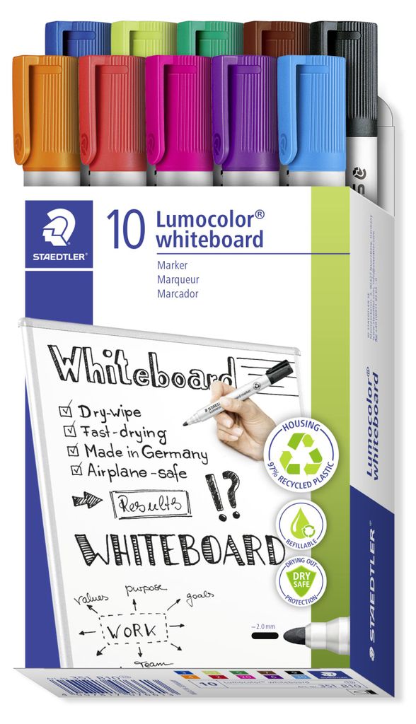 STAEDTLER Lumocolor 351 Whiteboard-Marker mit Rundspitze Produktbild 