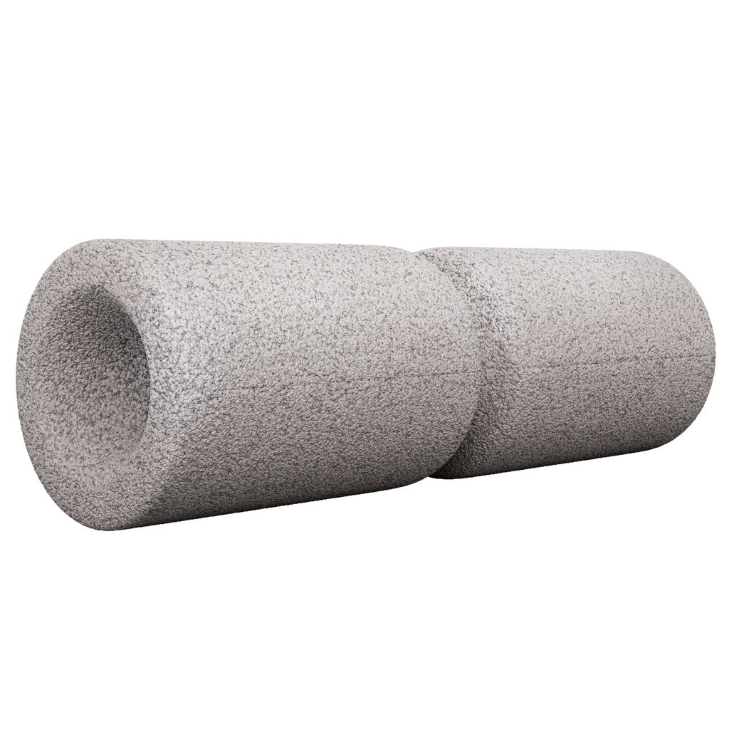 GORILLA SPORTS Faszienrolle - mit Umlaufrille, 38 cm, Hochdichter Schaumstoff, Grau - Foam Roller, Massagerolle für Rücken, Beine, Wirbelsäule