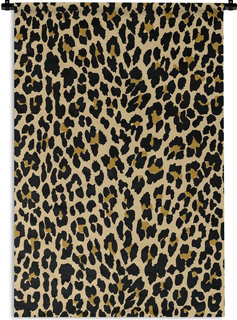 MuchoWow Wandteppich Wandbehang Leopard - Mantel - Schnittmuster 60x90 cm Tapisserie Dekoration Wandtuch - Foto-Teppich - Abwaschbar