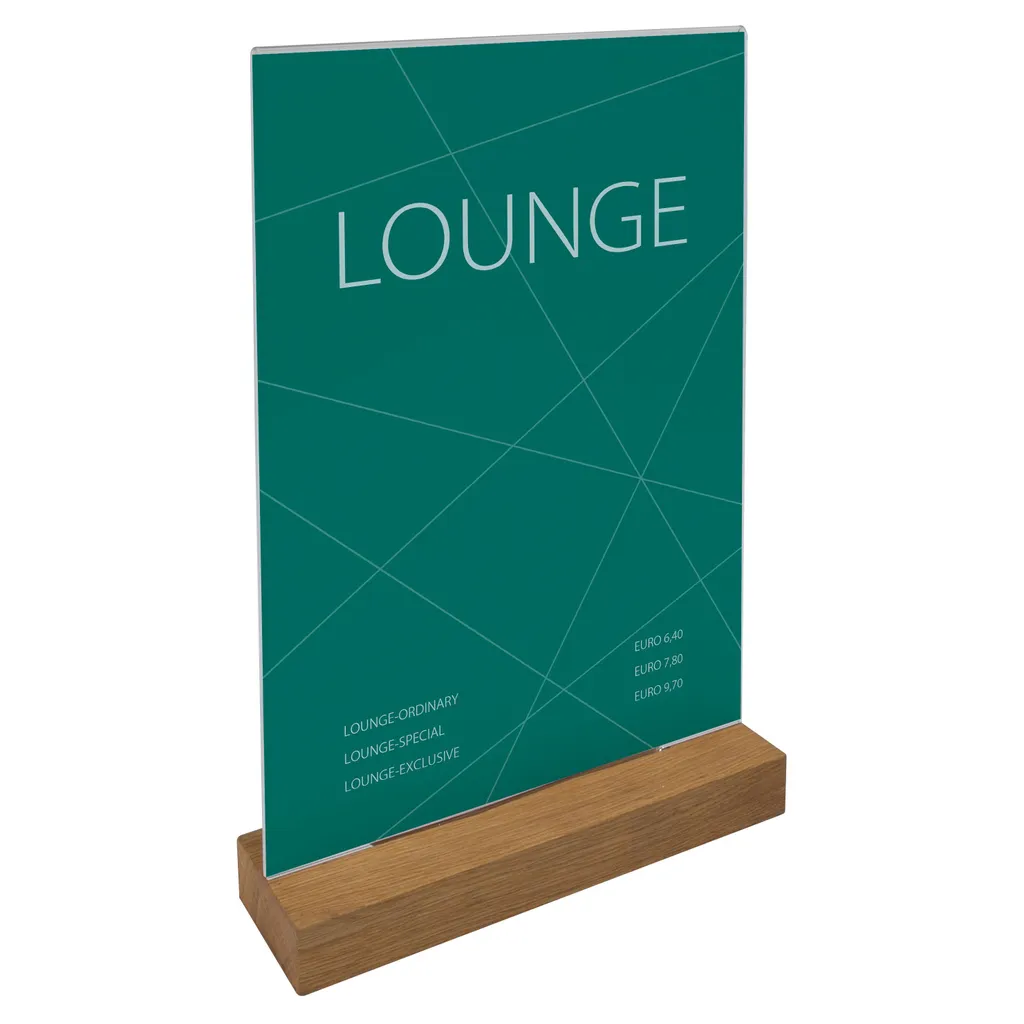 SIGEL TA256 Supporto da tavolo con base in legno - A4, diritto - 1