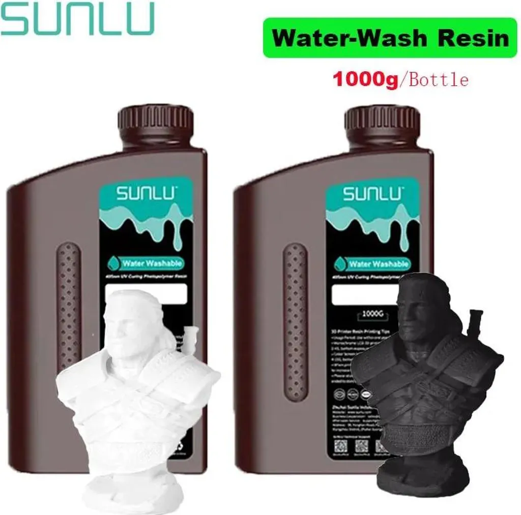 Résine 3D lavable à l'eau 1000g Water-Wash BK WT faible odeur - 2