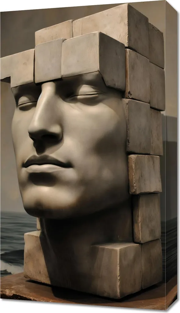 Tela Canvas 40x70 Costruire l'identità - L'Arte che Racconta di Te