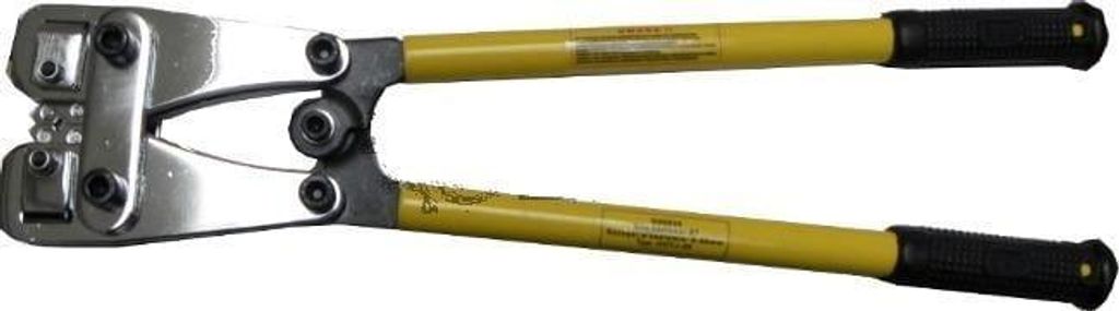 A tool for crimping battery cable lugs.