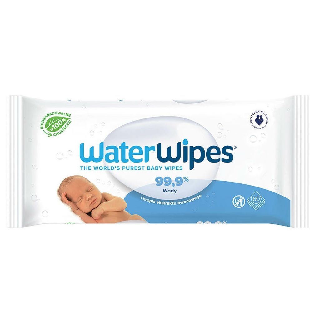 WaterWipes BIO Chusteczki nawilżane dla dzieci, 60 sztuk Zdjęcie produktu 