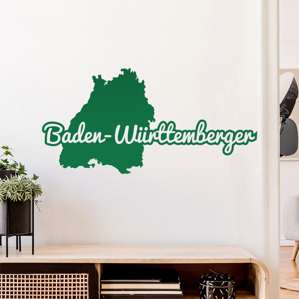 Baden-Württemberger Herkunft Wandtattoo Wandaufkleber Wall Sticker - Dekoration, Küche, Wohnzimmer, Schlafzimmer, Badezimmer