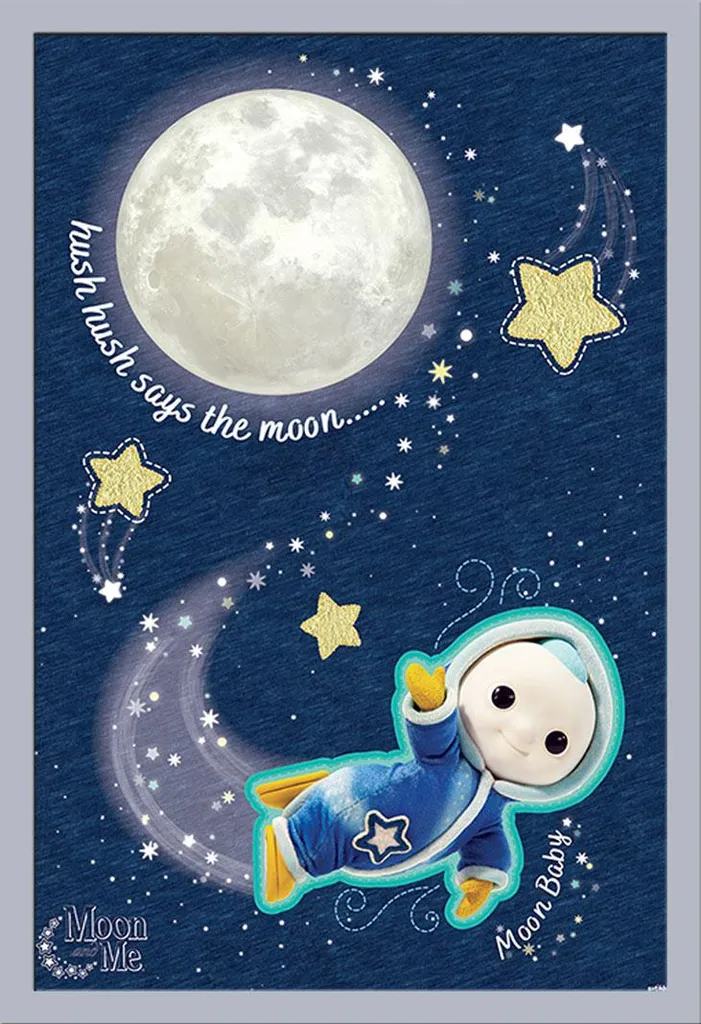 Affiche Moon and Me Hush Hush avec cadre Shinsuke Maxi MDF argenté