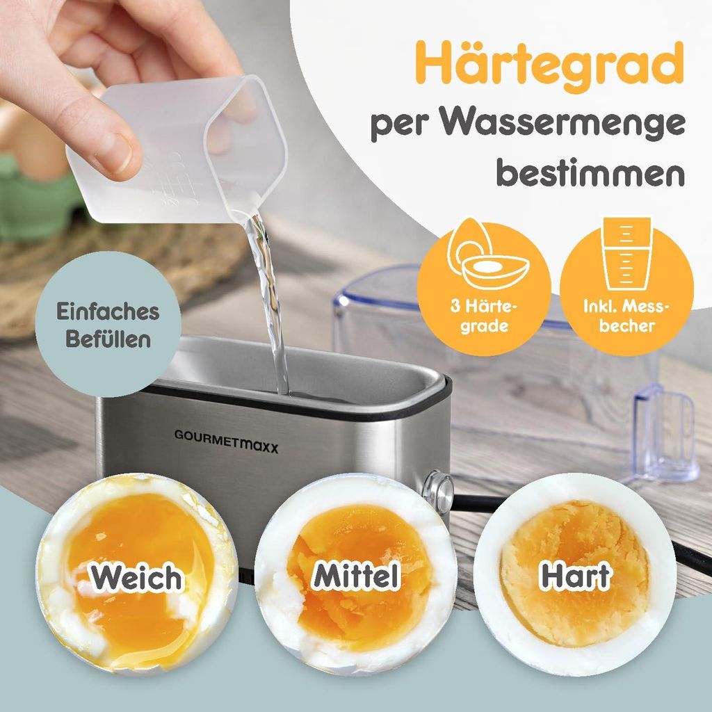 GOURMETmaxx Design Eierkocher für 2 Eier
