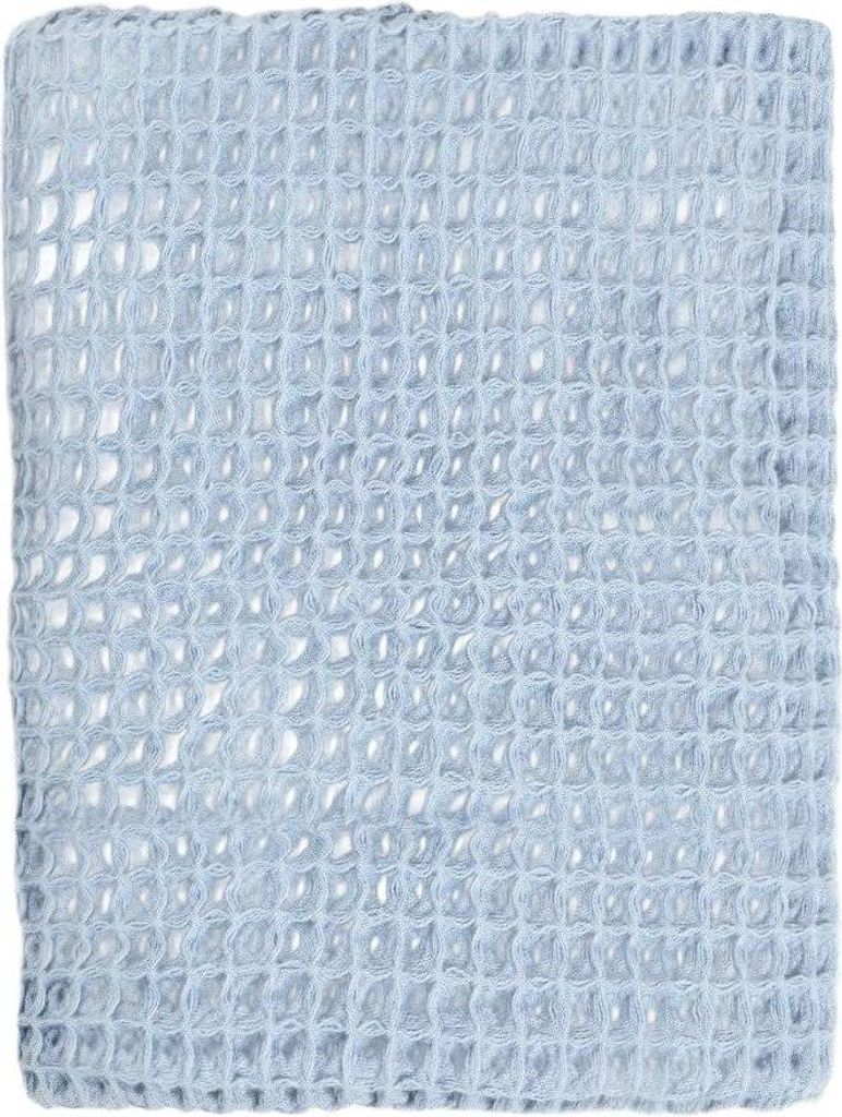 HOMLA VAFFEL Handtuch, blau, 70x130 cm