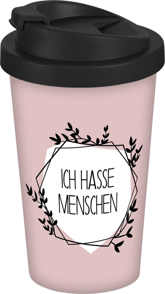 Coffee to go Becher Ich hasse Menschen 400ml Produktbild 