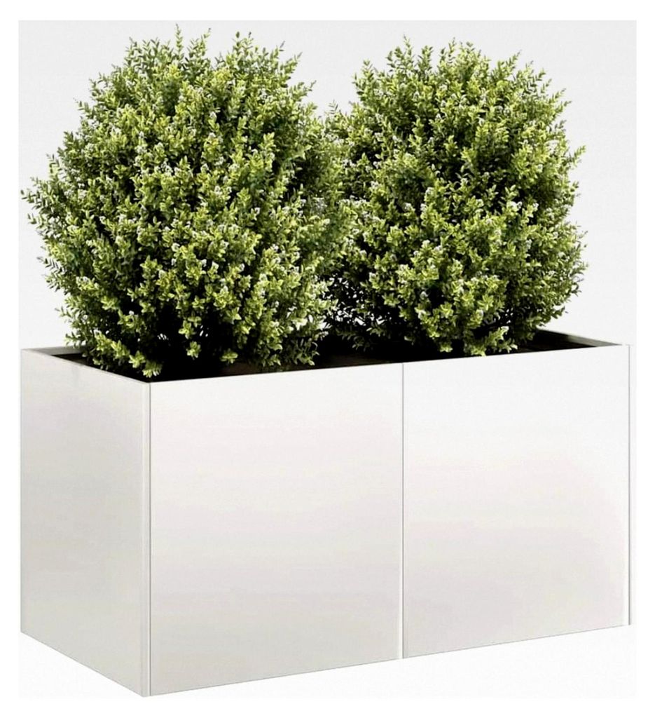 Pflanzkübel 80x40x40 cm Edelstahl Pflanztopf Pflanzenständer Hochbeet