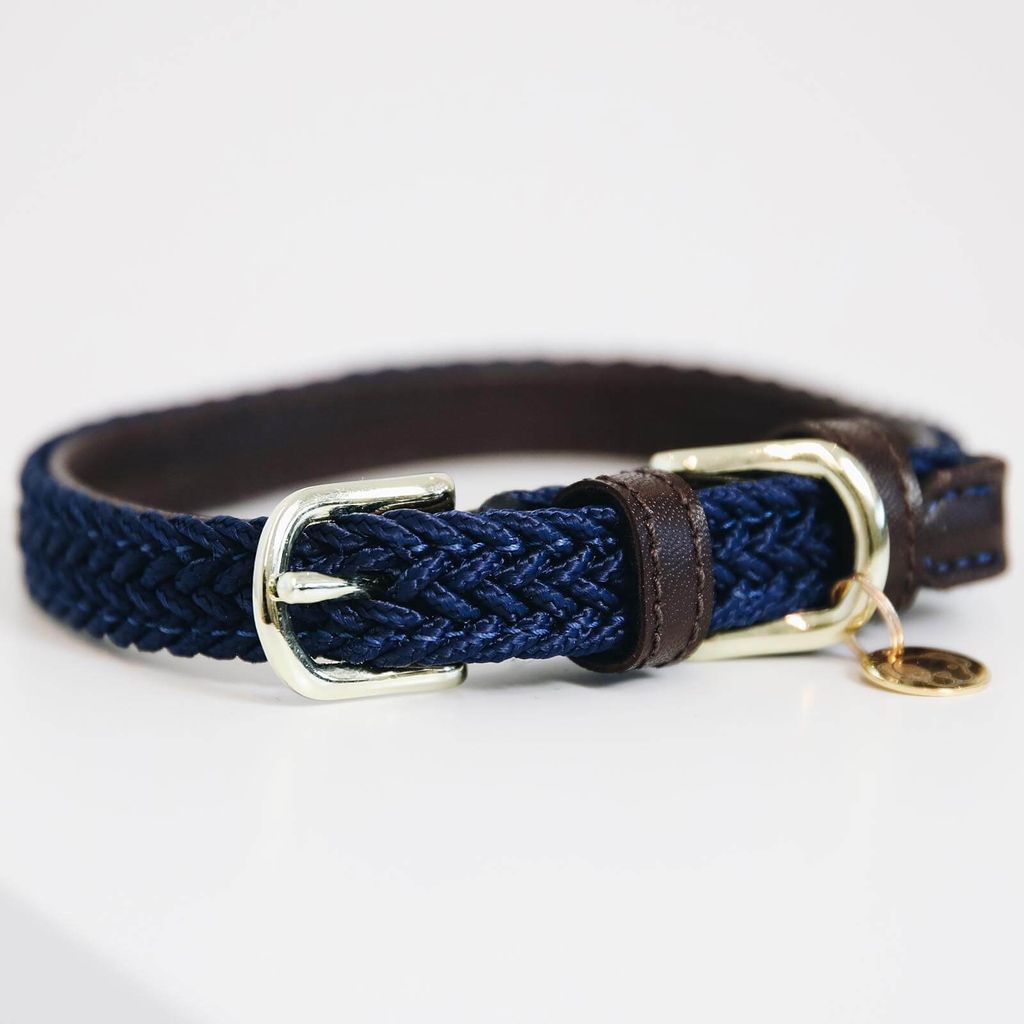 Kentucky Dogwear Hundehalsband Geflochten Nylon Navy XXS