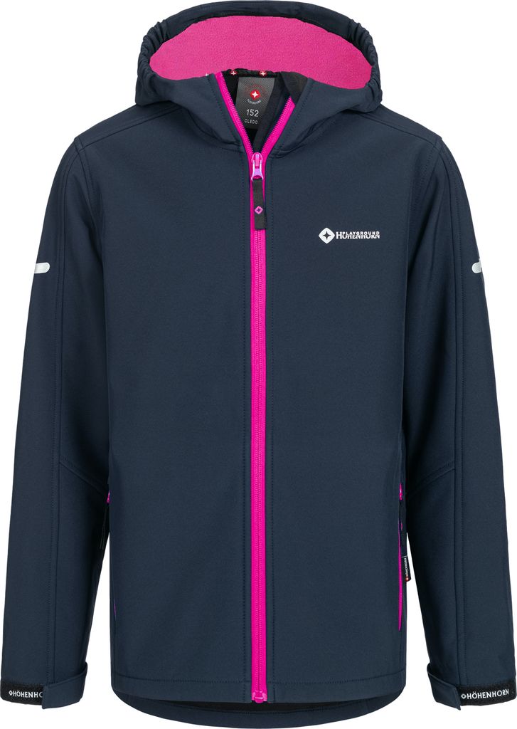 Höhenhorn Cledo Kinder Softshelljacke Kids Dunkelblau/Pink Produktbild 