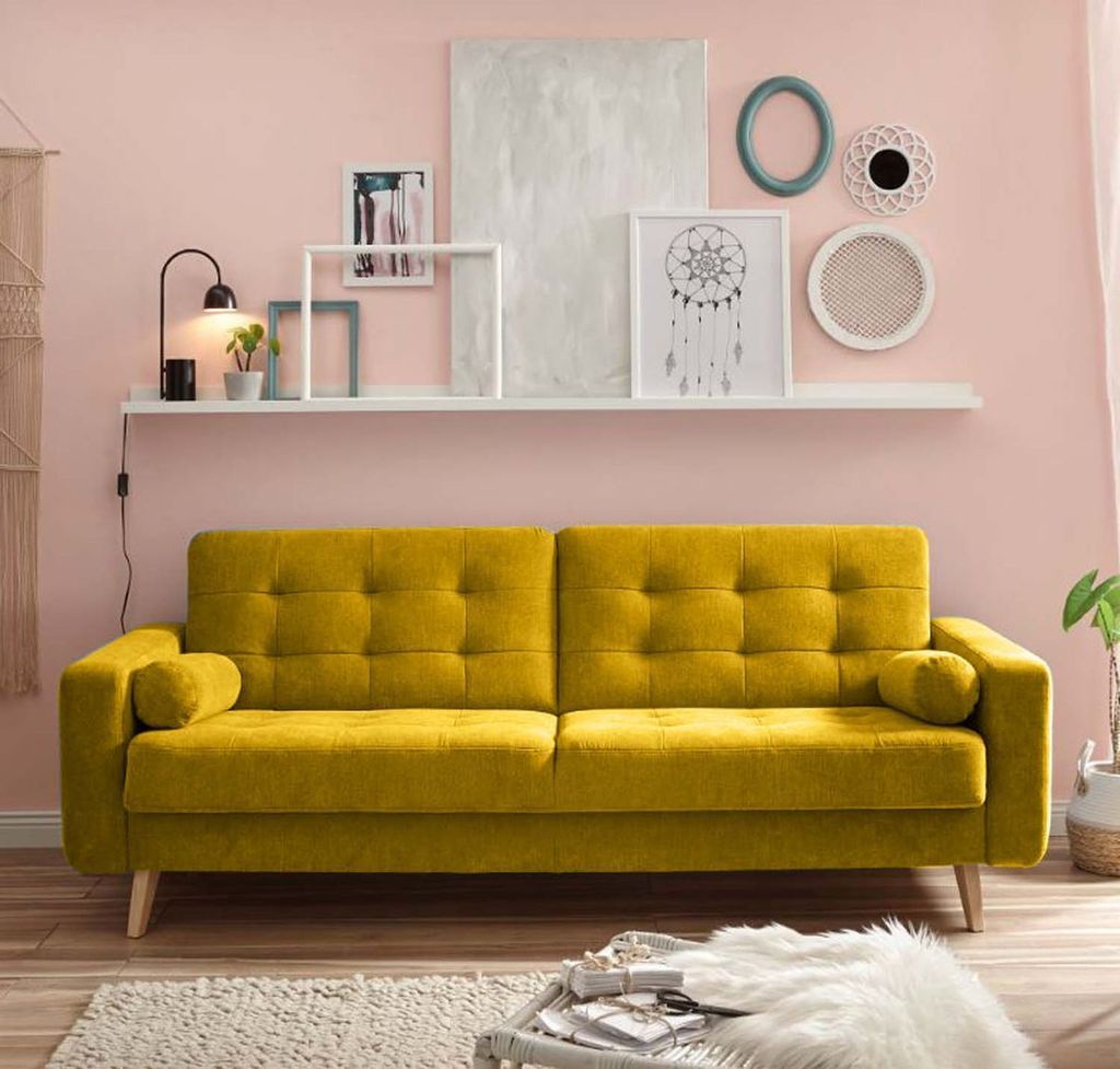 3er-Sofa Fjord-P - mit Schlaffunktion - Narzisse Produktbild 
